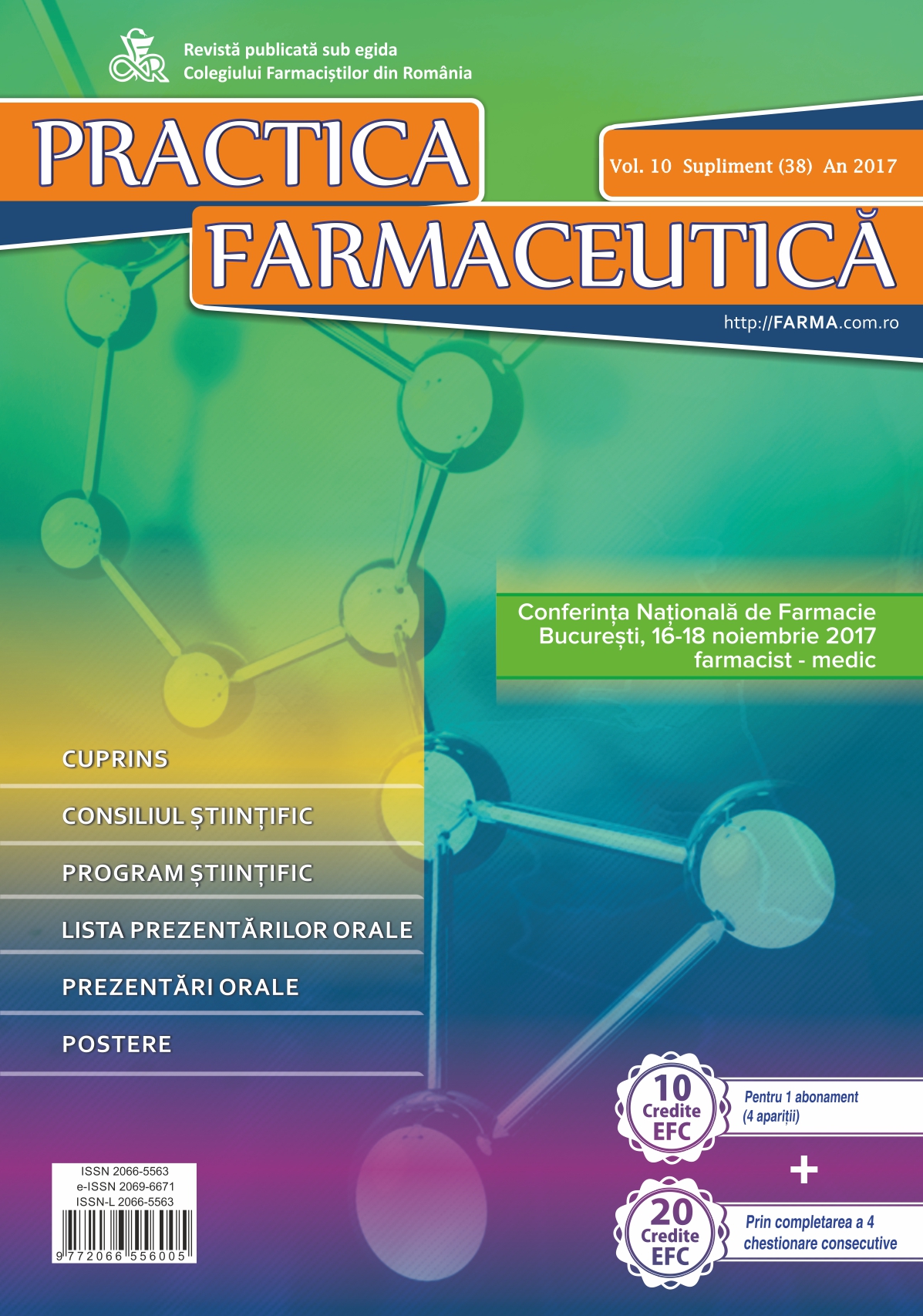 Revista Practica Farmaceutica, Vol. X, No. S (38), 2017