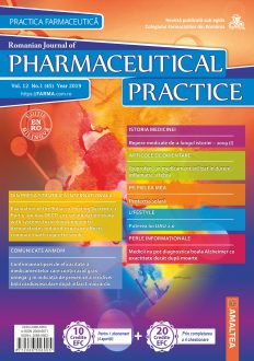 Revista Practica Farmaceutica, Vol. 12, Nr. 1 (45), 2019