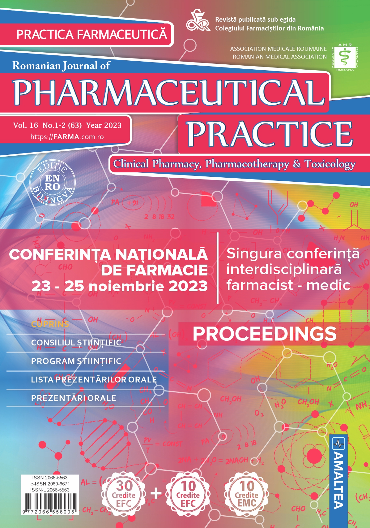 Romanian Journal of Pharmaceutical Practice - Practica Farmaceutica, Vol. 16, No. 1-2 (63), 2023